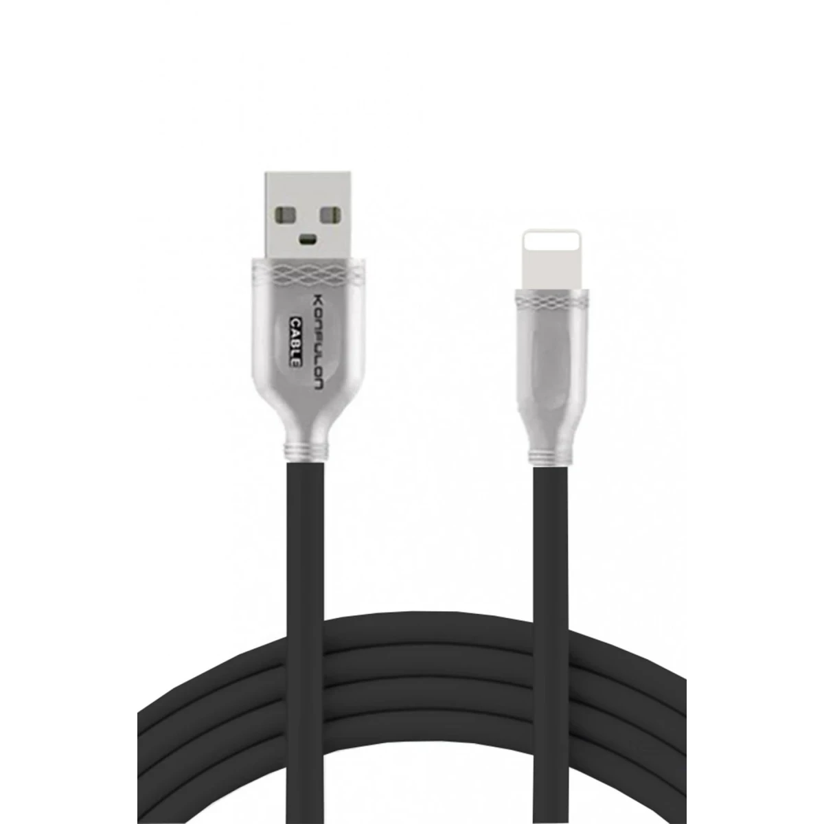 Konfulon S48 Lightning Kablo iphone Uyumlu 1M 3A - Siyah